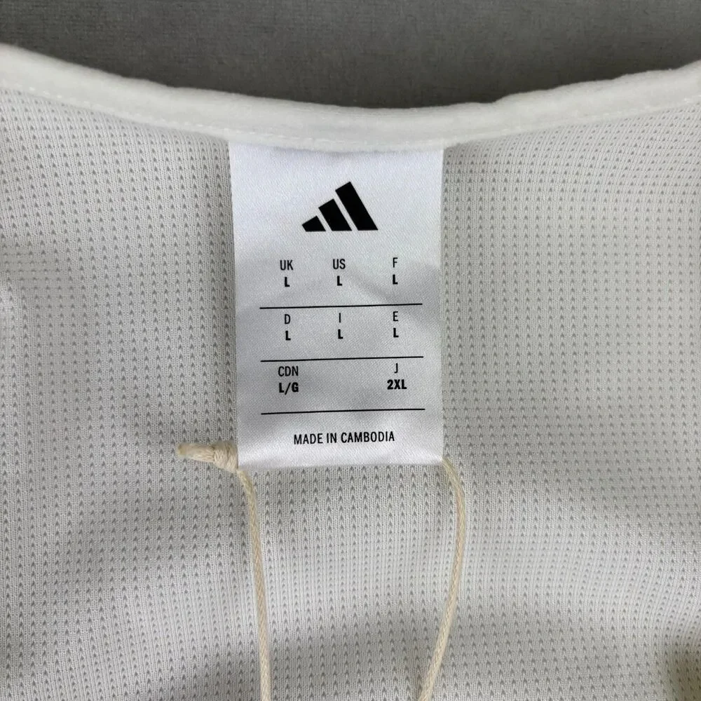Adidas Woven Vest Men L Sportswear Full Zip Utility Mesh Camp Pockets JN8700 NWT